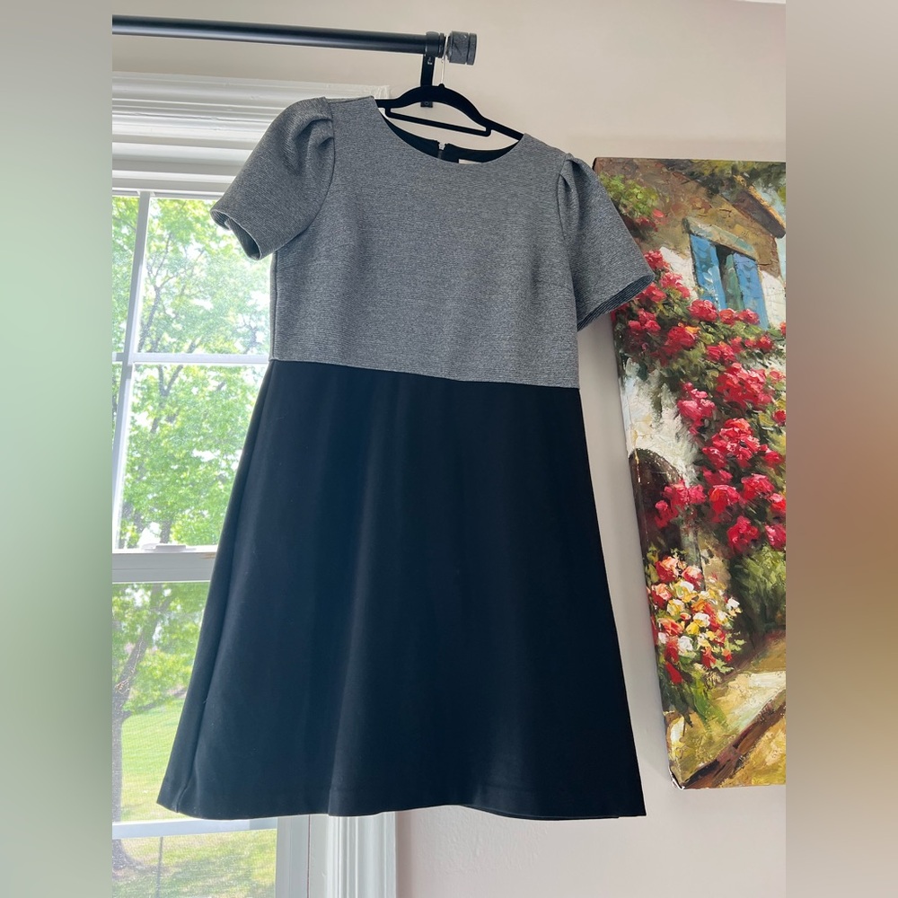 NWOT Loft Puff Sleeve Colorblock Dress, size 10